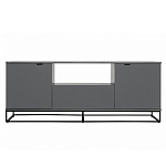ТВ-тумба цвета графит с  2-мя дверцами и ящиком Strict Lines варинант исполнения - 2 | Loft Concept в Липецке
