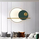 Бра светодиодное круглое в оттенках бронзового и зеленого цвета Kosmikos варинант исполнения - 1 | Loft Concept в Липецке