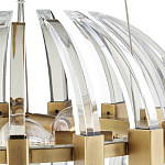 Люстра круглая с прозрачными элементами в форме полумесяца Crystal Crescent варинант исполнения - 1 | Loft Concept в Липецке