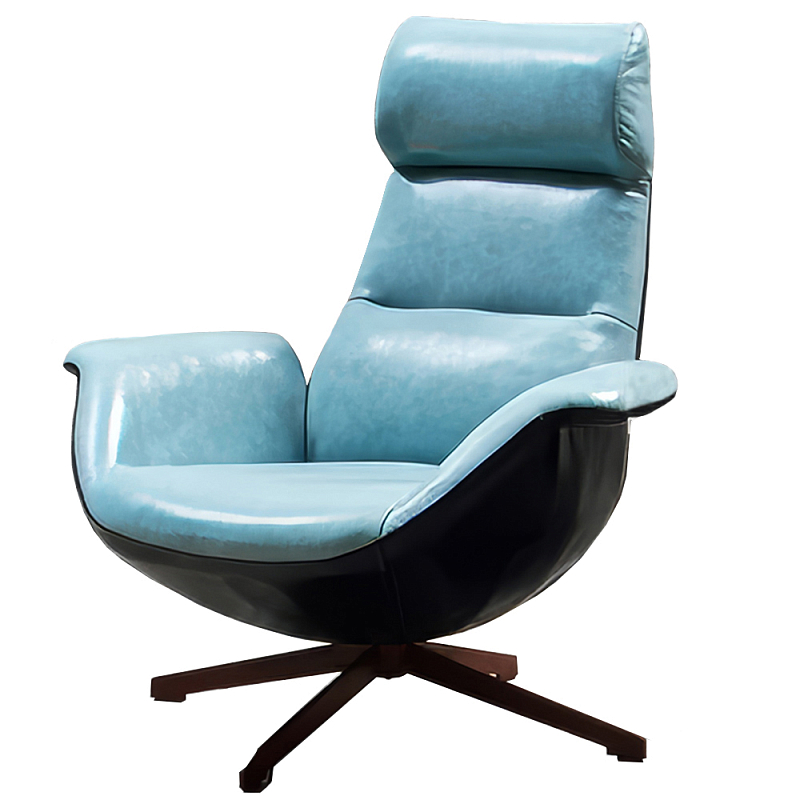 Кресло Ryan Armchair Голубой Черный в Липецке | Loft Concept 
