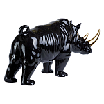 Статуэтка черный носорог с золотыми рогами Golden Horned Black Rhino варинант исполнения - 3 | Loft Concept в Липецке