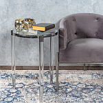 Приставной столик со стеклянной столешницей Deimos варинант исполнения - 6 | Loft Concept в Липецке