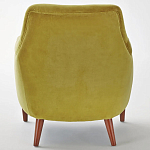 Кресло велюровое горчичного цвета Diaspro Mustard Armchair варинант исполнения - 2 | Loft Concept в Липецке