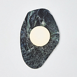 Бра с каменным основанием и плафоном из стекла в форме шара Shaw Marble Lighting варинант исполнения - 2 | Loft Concept в Липецке