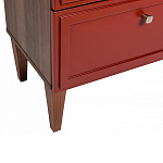 Тумба прикроватная красная из массива бука с 2-мя ящиками Wenge Light варинант исполнения - 4 | Loft Concept в Липецке