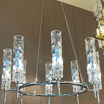 Люстра подвесная круглая с 8-ю цилиндрическими плафонами из стекла LIAISON варинант исполнения - 2 | Loft Concept в Липецке