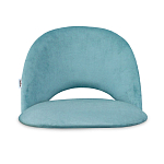 Барный стул со спинкой на 4-х деревянных ножках Голубой Велюр Ava Charm варинант исполнения - 2 | Loft Concept в Липецке