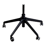 Стул с мягкой оранжевой обивкой из велюра и подъемно-поворотным механизмом на черных колесиках Harper Orange варинант исполнения - 6 | Loft Concept в Липецке