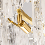 Люстра круглая с прозрачными стержнями разной длины Textured Glass Chandelier варинант исполнения - 6 | Loft Concept в Липецке