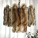 Люстра из круглых стеклянных элементов Vienna варинант исполнения - 3 | Loft Concept в Липецке