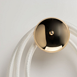 Бра с круглым золотистым основанием и белыми изогнутыми световыми линиями Luke Lampco Tracer Lamp варинант исполнения - 5 | Loft Concept в Липецке