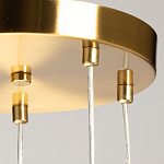 Люстра с 5-ю матовыми белыми стеклянными плафонами волнообразной формы Lucid Rain  варинант исполнения - 9 | Loft Concept в Липецке