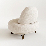 Кресло Vinsen обивка букле молочного цвета варинант исполнения - 2 | Loft Concept в Липецке