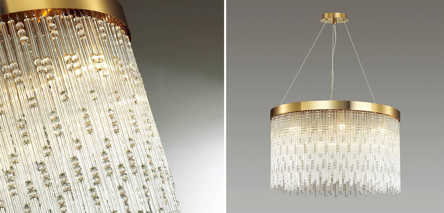 Люстра Hailstorm Rain Kerri Chandelier gold 60 Люстра Hailstorm Rain Kerri Chandelier gold 60 - Loft-Concept в Липецке