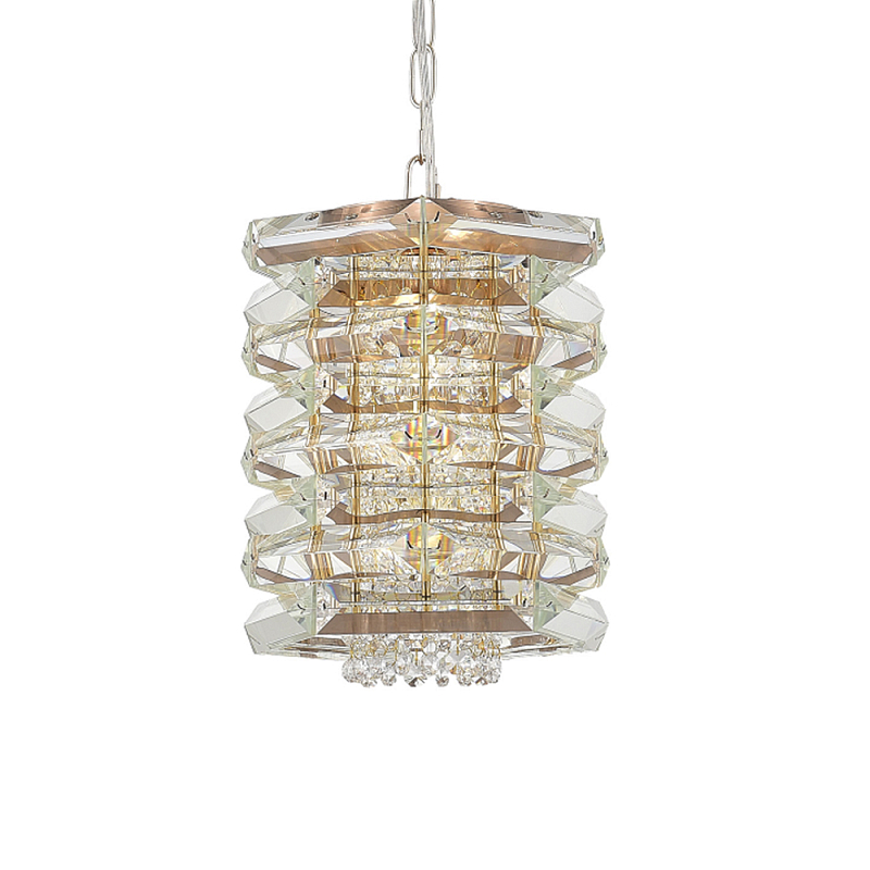 Подвесной светильник в классическом хрустальном обрамлении Light Garland Прозрачное Стекло Никель Медь в Липецке | Loft Concept 