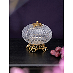 Конфетница из прозрачного рельефного стекла Eden Garden варинант исполнения - 5 | Loft Concept в Липецке