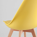 Стул с основой из пластика и мягким сиденьем Arvika Yellow варинант исполнения - 6 | Loft Concept в Липецке