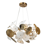 Люстра с белыми и золотистыми цветами Dahlia Flowers Lamp варинант исполнения - 3 | Loft Concept в Липецке