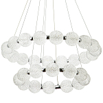 Светодиодная двухъярусная кольцевая люстра хром Crystal Globule Chandelier Chrome варинант исполнения - 1 | Loft Concept в Липецке