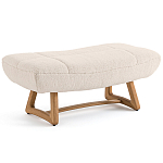 Оттоманка с обивкой букле Lino White Boucle Ottoman варинант исполнения - 1 | Loft Concept в Липецке