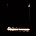 Люстра линейная с 6-ю прозрачными стеклянными плафонами округлой формы HANDLE GRAPE варинант исполнения - 3 | Loft Concept в Липецке