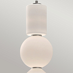 Подвесной светильник белого цвета с тремя геометрическими плафонами Alora Mood варинант исполнения - 4 | Loft Concept в Липецке