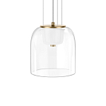 Подвесной светильник с цилиндрическим прозрачным стеклянным плафоном Grada Light варинант исполнения - 4 | Loft Concept в Липецке