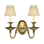Бра с 2-мя бежевыми абажурами в классическом стиле Hinkley варинант исполнения - 1 | Loft Concept в Липецке