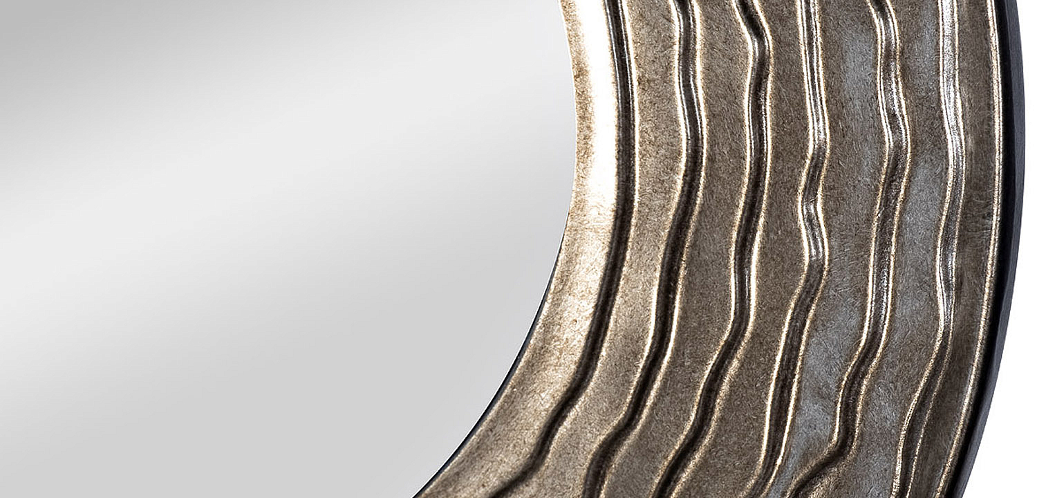 Зеркало Waves Dark Silver Oval Mirror Зеркало Waves Dark Silver Oval Mirror - Loft-Concept в Липецке
