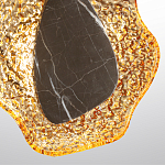 Бра с волнообразным стеклянным плафоном и вставкой из мрамора Liquid Stone варинант исполнения - 10 | Loft Concept в Липецке