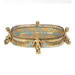 Чаша с орнаментом на ножках в виде бронзовых ангелов Eden Garden варинант исполнения - 1 | Loft Concept в Липецке