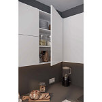 Кухонный гарнитур белый акриловый фасад Eveline White Kitchen Set варинант исполнения - 3 | Loft Concept в Липецке