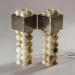 Настольная лампа с основанием из 24 выточенных сферических камней Through Stone варинант исполнения - 3 | Loft Concept в Липецке