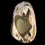 Бра овальное из стекла с золотым элементом Flow Texture  варинант исполнения - 1 | Loft Concept в Липецке