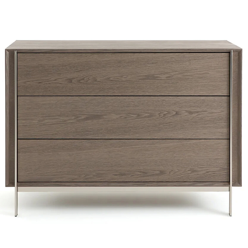 Комод из серого дуба Sawada Gray Oak Chest of Drawers Коричневый Никель Комод из серого дуба Sawada Gray Oak Chest of Drawers Коричневый Никель в Липецке | Loft Concept