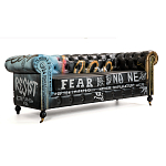 Диван в Лофт Честерфильд граффити из винтажной кожи GRAFFITI PARA Chesterfield варинант исполнения - 2 | Loft Concept в Липецке