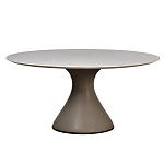 Стол обеденный круглый мраморный на бежевом основании Valedmir варинант исполнения - 1 | Loft Concept в Липецке