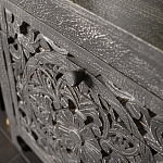 Деревянная тумба с резными ящиком и дверцей Azure Grey Wooden Nightstand варинант исполнения - 4 | Loft Concept в Липецке