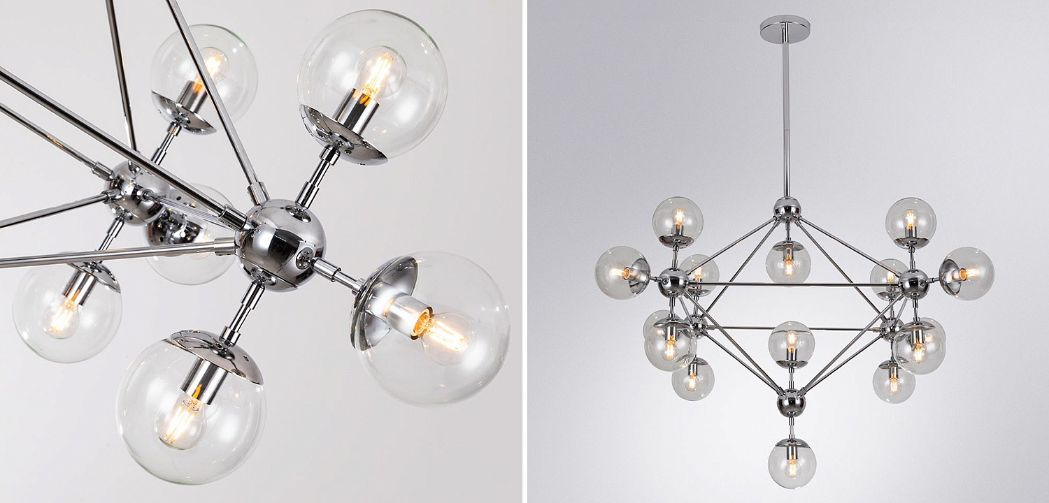 Люстра Modo Chandelier Chrome 15 Люстра Modo Chandelier Chrome 15 - Loft-Concept в Липецке
