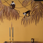 Обои с вышивкой ручной работы Étienne Original colourway on wool sateen варинант исполнения - 5 | Loft Concept в Липецке