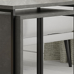 Комплект из 2-х приставных столов серого цвета из дерева ZIGOSH RETRO GREY варинант исполнения - 4 | Loft Concept в Липецке