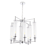 Люстра с 8-ю прозрачными цилиндрическими плафонами Jeanette варинант исполнения - 4 | Loft Concept в Липецке