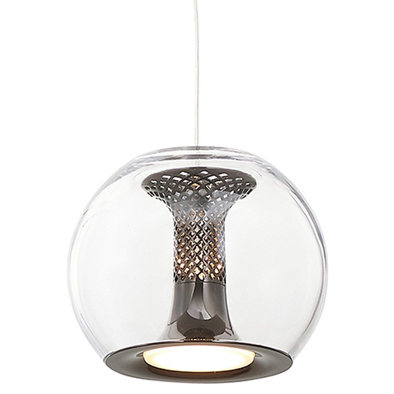 Подвесной светильник со стеклянным плафоном Inner Gleam Globe black Черный Прозрачное Стекло Подвесной светильник со стеклянным плафоном Inner Gleam Globe black Черный Прозрачное Стекло в Липецке | Loft Concept