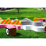 Дизайнерский модульный диван волнистой формы с цветным принтом Poltronova Superonda Sofa варинант исполнения - 36 | Loft Concept в Липецке