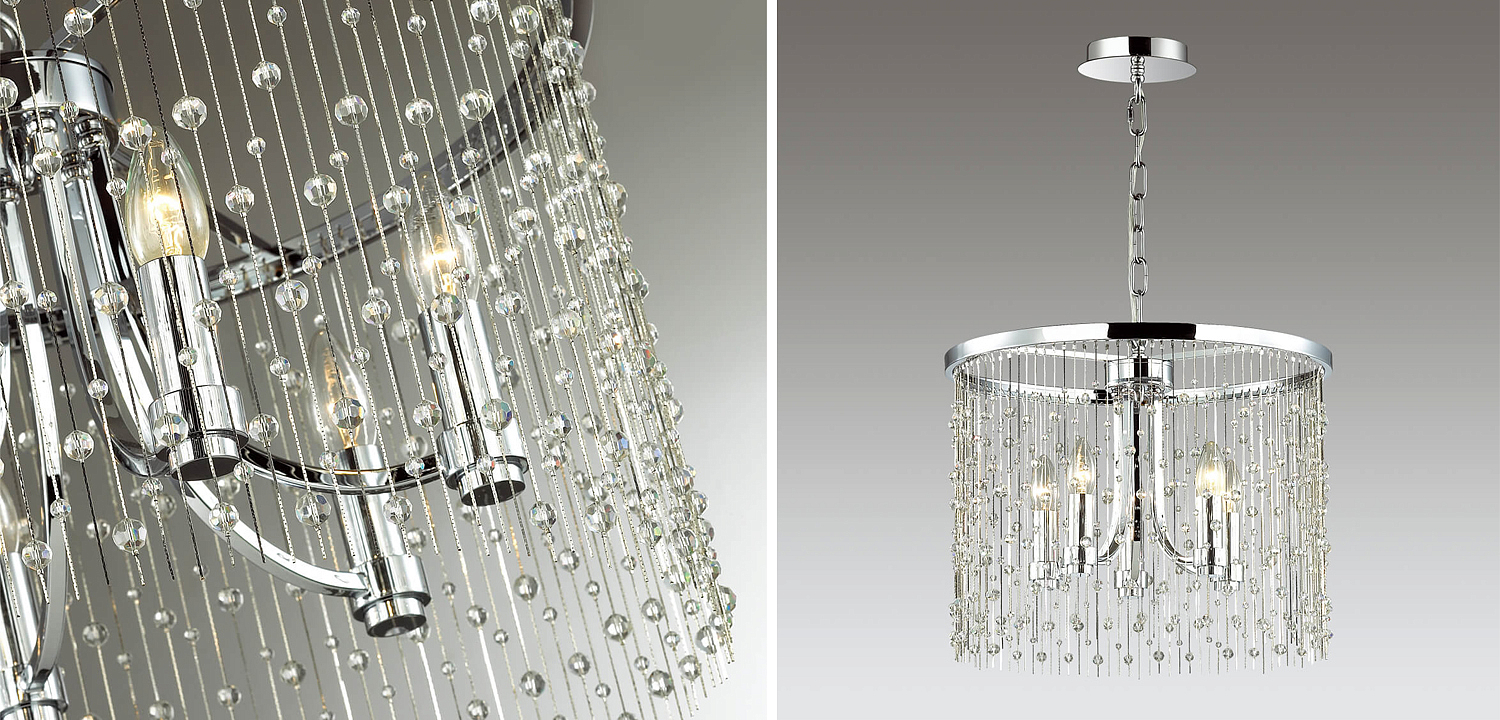 Люстра Hailstorm Rain Chandelier chrome Люстра Hailstorm Rain Chandelier chrome - Loft-Concept в Липецке