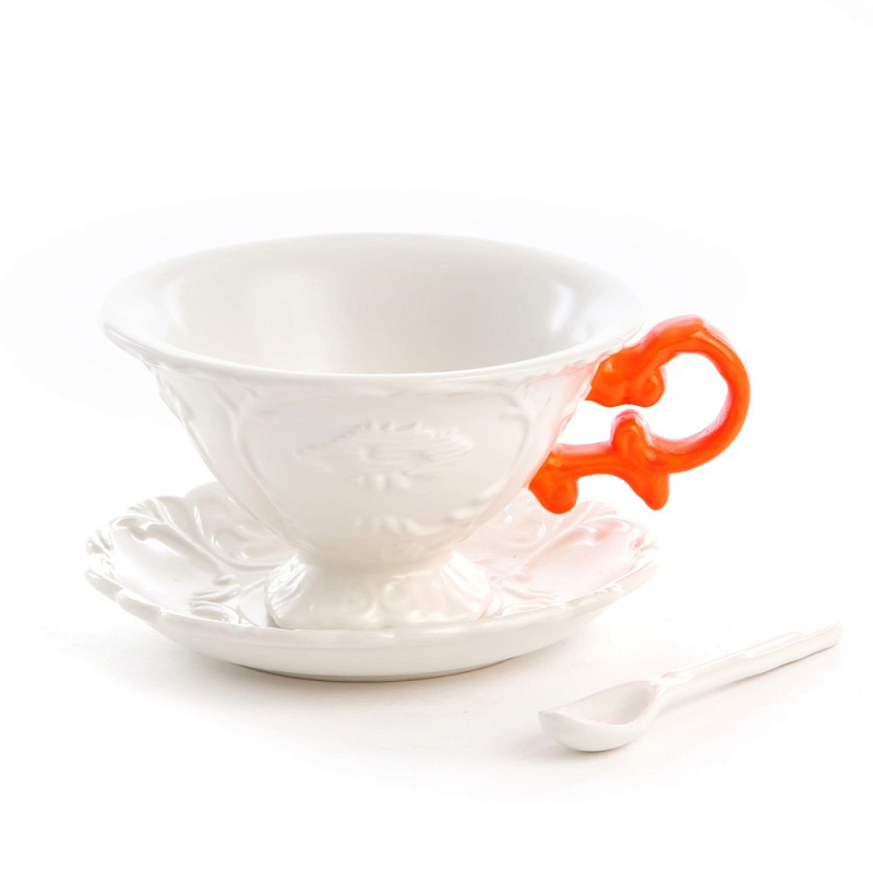 Чайная пара Seletti I-Tea Orange Белый Оранжевый Чайная пара Seletti I-Tea Orange Белый Оранжевый в Липецке | Loft Concept