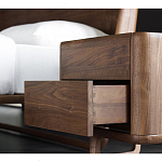 Прикроватный деревянный столик с 2-мя ящиками Moon Walnut Furniture варинант исполнения - 11 | Loft Concept в Липецке