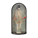 Настенный светильник зеленого цвета с черной рамкой овальной формы с полкой Herbarium  варинант исполнения - 6 | Loft Concept в Липецке