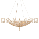 Люстра из деревянных бусин с подвесками в виде капель Wooden Beads варинант исполнения - 5 | Loft Concept в Липецке