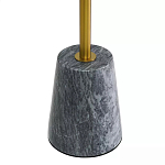 Кофейный столик круглый из мрамора серый Reliable Foundation варинант исполнения - 4 | Loft Concept в Липецке